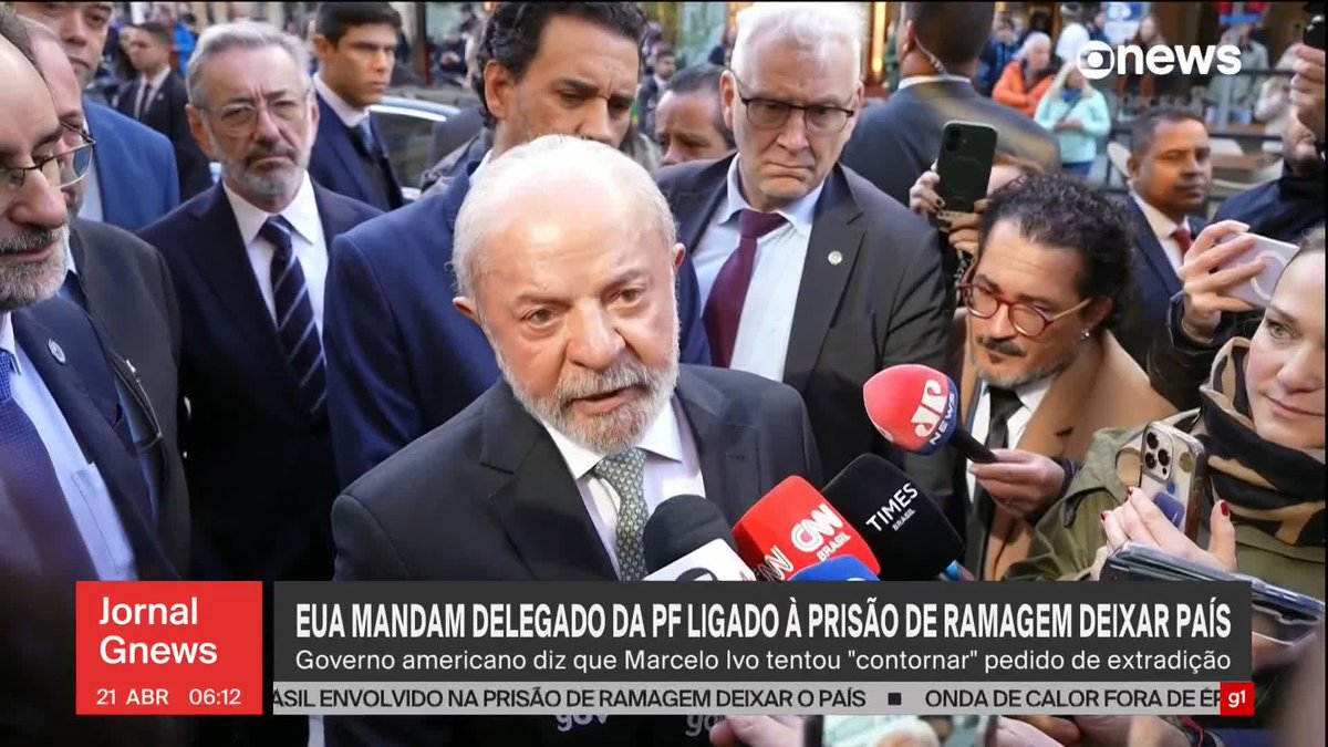O presidente Lula falou sobre o agente da Polícia Federal, ligado à prisão de Ramagem, que foi acusado de ter manipulado o sistema de imigração dos EUA: " Acho que se houve um abuso americano com relação ao nosso policial nós vamos fazer reciprocidade com o deles no Brasil. (...) Nós queremos que as coisas aconteçam da forma mais correta possível, mas não podemos aceitar essa ingerência e abuso de autoridade que alguns personagens americanos querem ter com relação ao Brasil". ➡ Assista: #GloboNews #JornalGNews #Lula #PolíciaFederal #casoRamagem