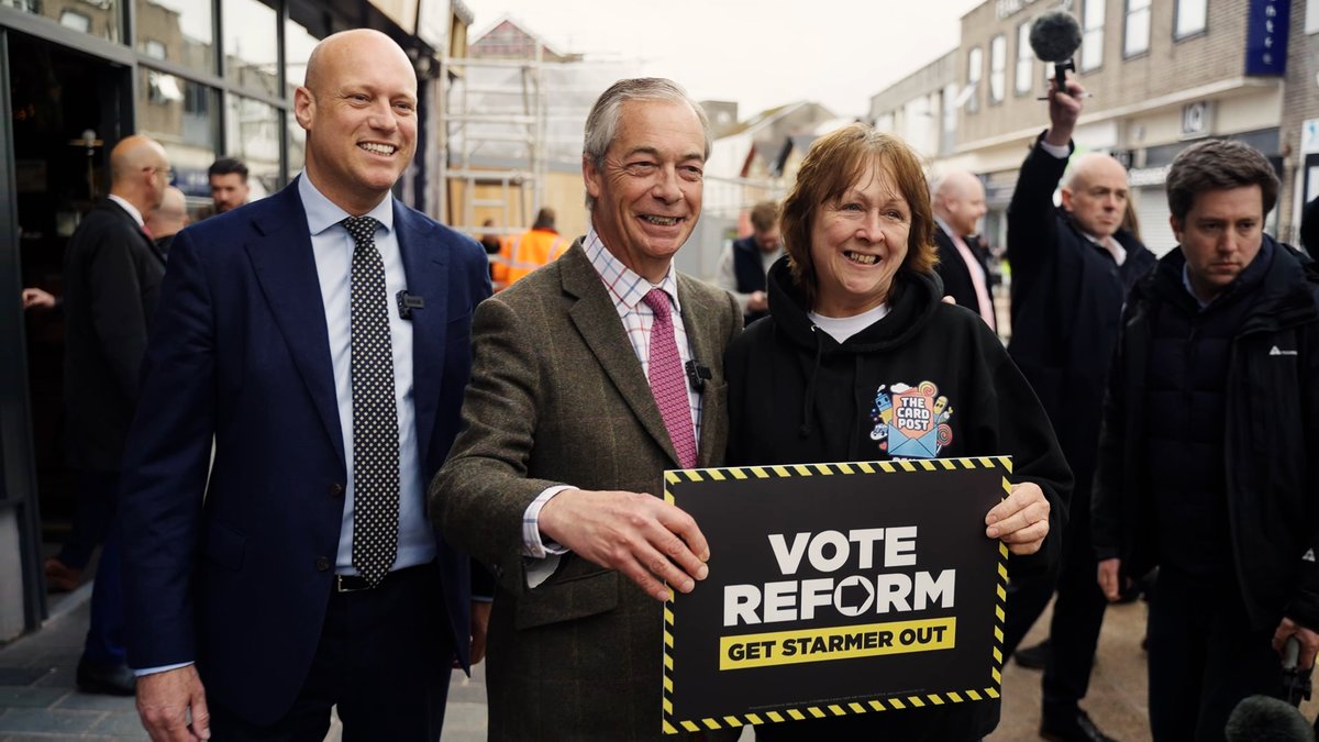 Dan Thomas took Nigel Farage on a walkabout in Merthyr last week. After 27 years of Labour failure, Wales is ready for change. Vote Reform on May 7th. ✅