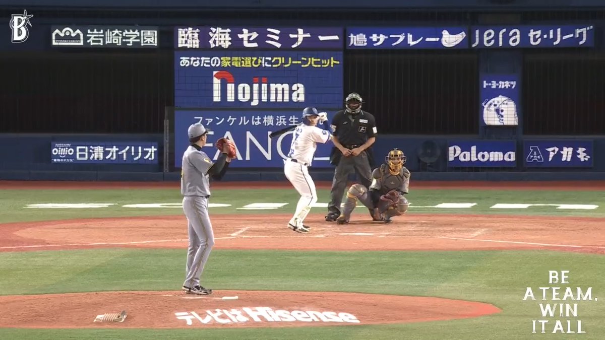 一死3塁のチャンスで #佐野恵太 選手がセカンドへのタイムリー内野安打で #三森大貴 選手が生還し1点を追加🌟 5回裏 DB 3 - 5 T #横浜スタジアム #baystars