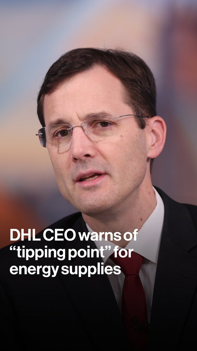 DHL CEO Tobias Meyer says we are in danger of reaching a "tipping point" if energy supply issues aren't resolved in the Middle East