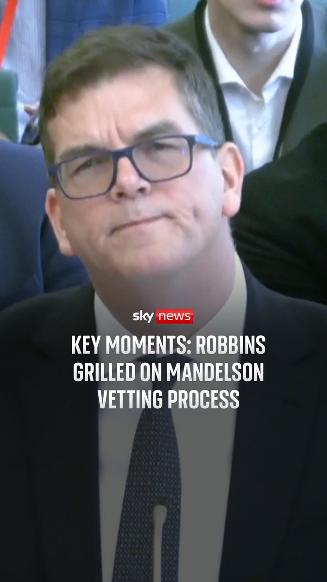 Sir Olly Robbins, who the PM sacked as the top civil servant in the Foreign Office, has accused No 10 of having a 'dismissive approach' to the Mandelson vetting while giving evidence to the Foreign Affairs Select Committee. Read more: