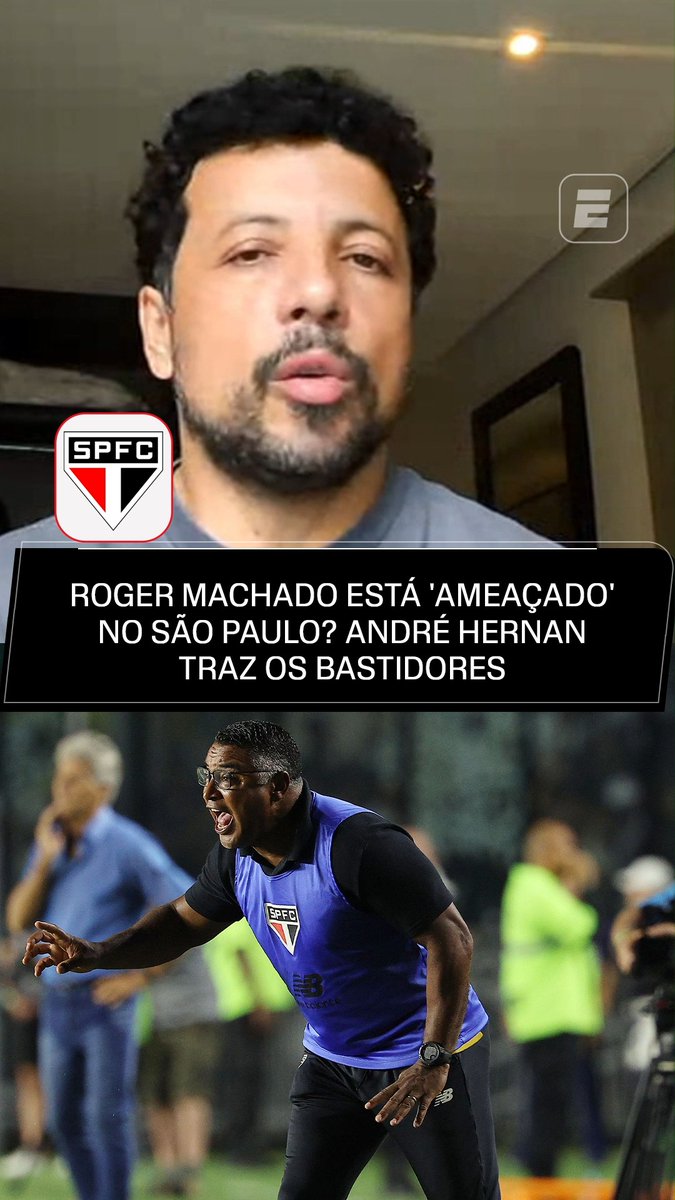 No Fala a Fonte de hoje, André Hernan trouxe informações dos bastidores do São Paulo e atualizou a situação de Roger Machado no comando técnico do clube. 👀🇾🇪🔥 Saiba TUDO do mercado da bola no Fala a Fonte! De segunda a sexta, às 09h, AO VIVO no YouTube da ESPN Brasil! #FalaFonte #FutebolNaESPN #SaoPaulo #RogerMachado