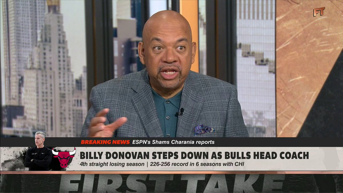 .Michael Wilbon reacts to Billy Donovan stepping down as the Chicago Bulls head coach 🏀