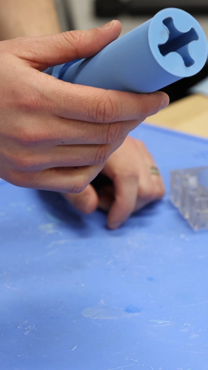 Silicone casting has never been so satisfying, or so transparent. By 3D printing molds in Formlabs Clear Resin on the Form 4, engineers can ensure silicone fills every tiny detail without any trapped air bubbles. The cast silicone part is a protective mask for automotive shock tubes, used to shield critical areas during the coating process. By using a 3D printed mold, they can cast and test prototypes in the real world before spending thousands to machine permanent factory tools. Thanks to Echo Engineering for the awesome demo! #engineering #3dprinting #silicone