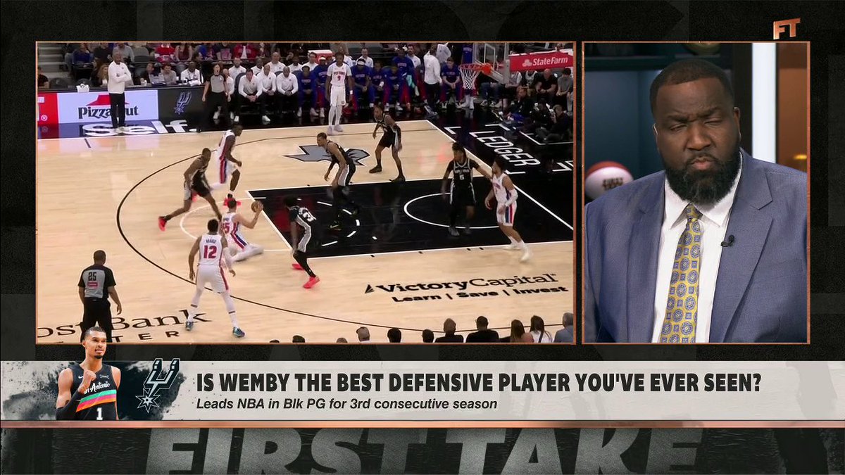 "Hell yeah, he's the best defensive player I've ever laid my eyes on." Kendrick Perkins believes Victor Wembanyama is the best defensive player in NBA history 👀