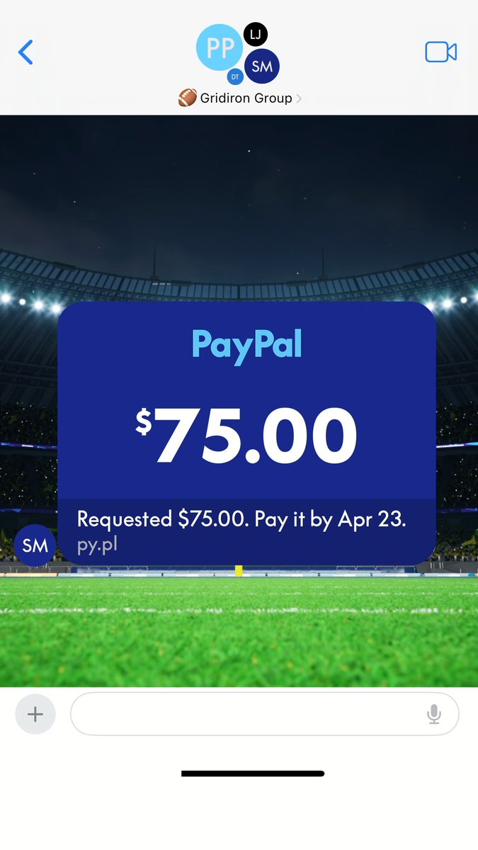 However your group chat does football, we’re ready to support your money moves this season. PayPal is proud to be the Official Peer-to-Peer Payments Partner of the @nfl.