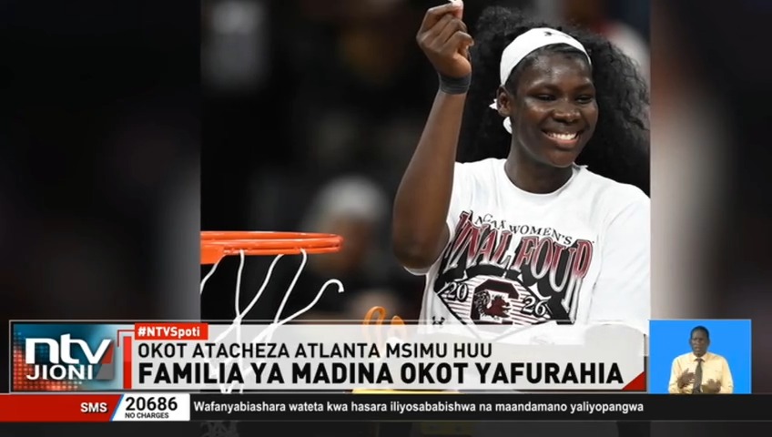 Familia Ya Madina Okot Yafurahia: Wazazi wa nyota wa mpira wa vikapu wa Kenya, Madina Okot, aliyechaguliwa na Atlanta Dream huko New York City, wameelezea kufurahishwa na hatua aliyopiga. #NTVJioni Nicholas Wambua