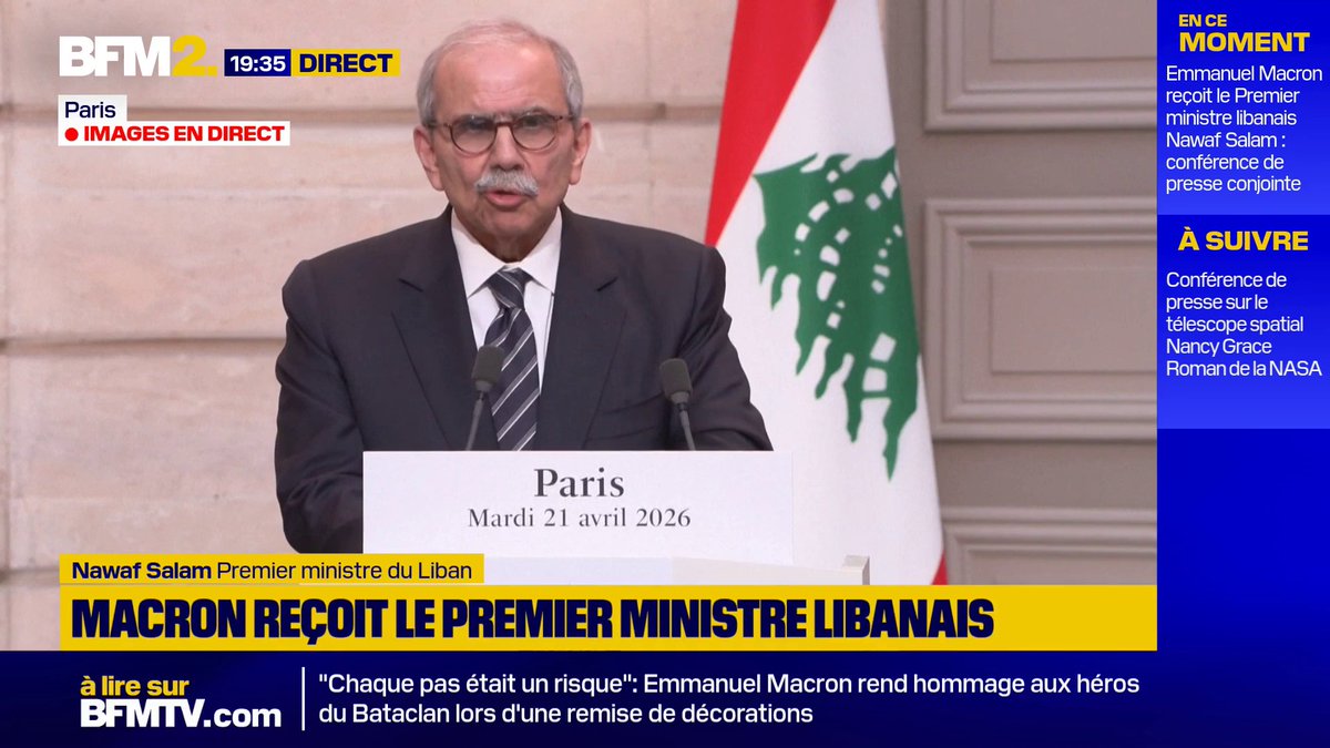 Négociations avec Israël: le Liban veut le "retrait total des forces israéliennes", affirme le Premier ministre libanais, Nawaf Salam #BFM2