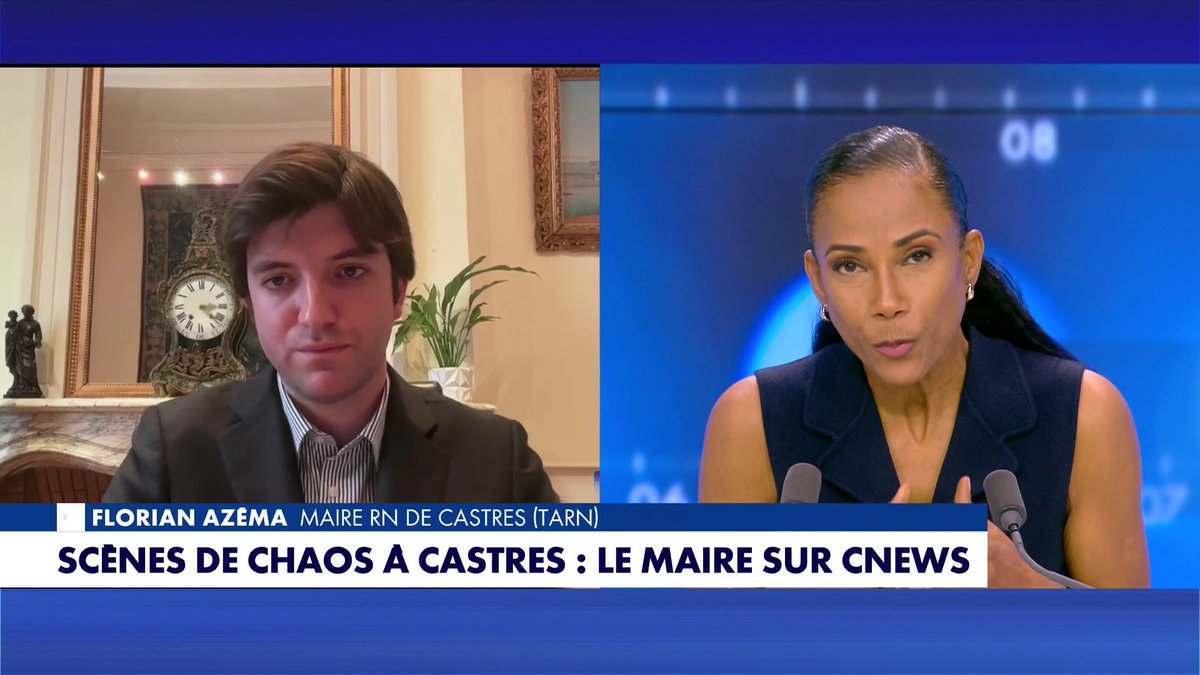 «En quelques jours, on a assisté à des scènes de violences inouïes», déplore le maire RN de Castres, Florian Azéma, évoquant les récents faits divers qui sont survenus dans la ville du Tarn, dans #Facealinfo Toute l'info est à retrouver sur
