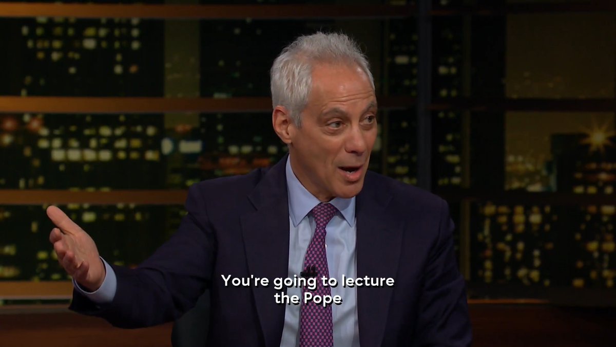 JD Vance lecturing an Augustinian-trained pope on the concept of just war? That takes a lot of chutzpah. Watch Rahm Emanuel, Kara Swisher and Jake Sullivan join Bill Maher on #RTOvertime:
