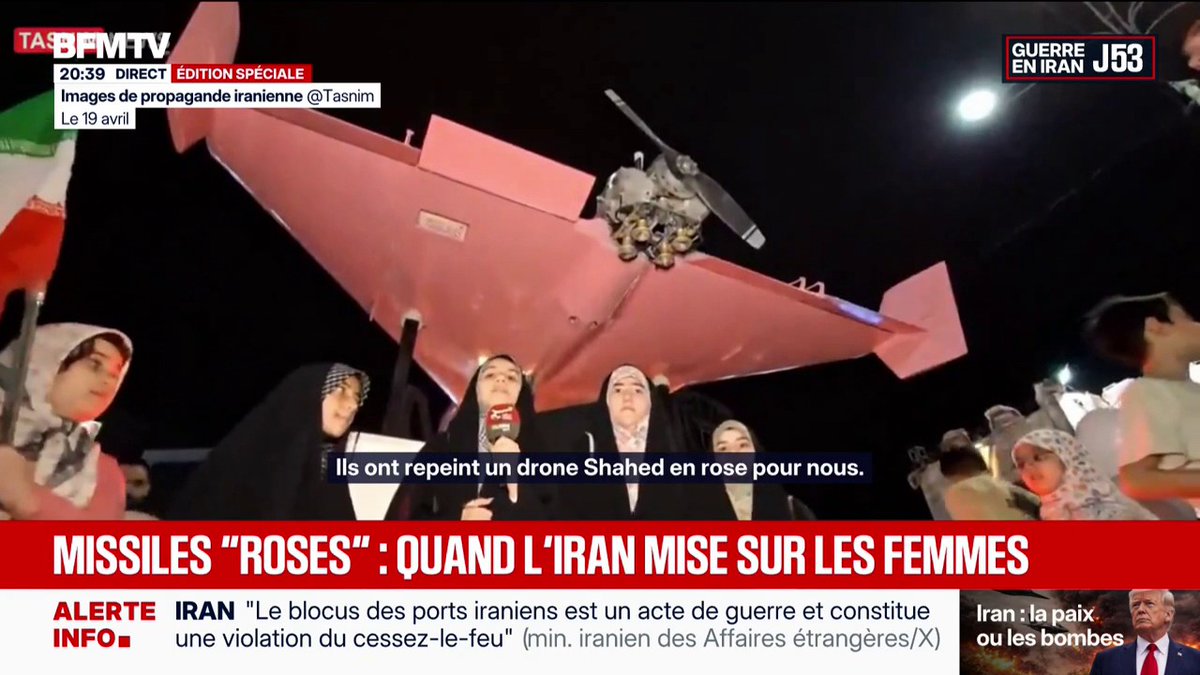 L'Iran diffuse des images de propagande avec des avions de combat roses
