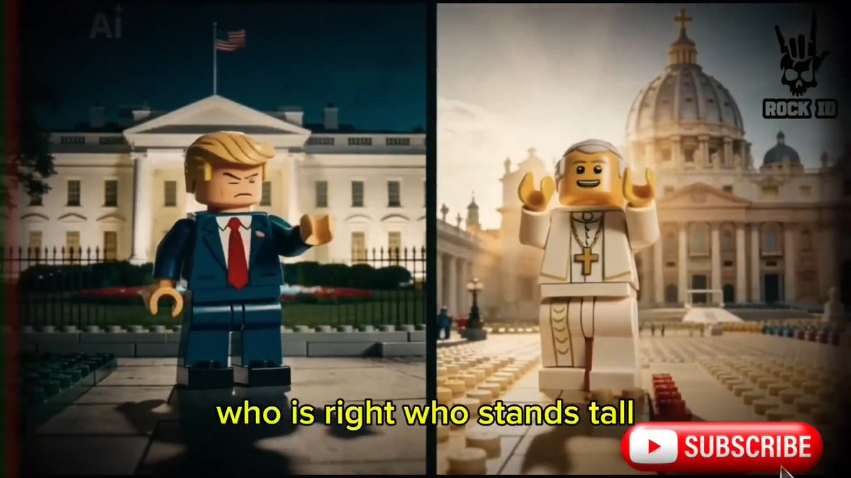 LMAO Iranians did made LEGO movie for Pope Vs Trump as well 😭🤣😂
