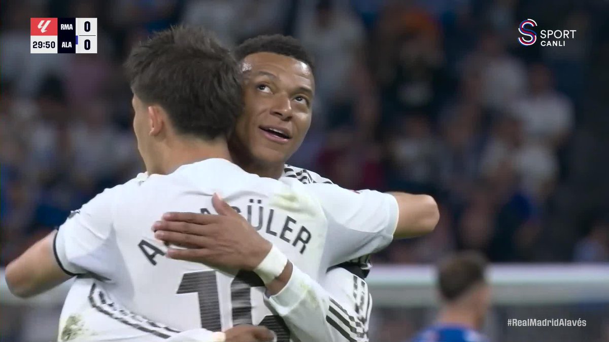 Real Madrid, Kylian Mbappe'nin savunmaya çarpan şutuyla 1-0 öne geçti! ⚽