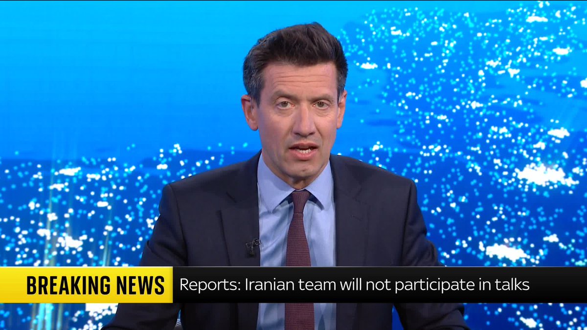 BREAKING: Iranians will not be going to Islamabad for further talks with the U.S. Iran has announced that attending the negotiations would be a "waste of time" because the U.S. "prevents reaching any suitable agreement", Iran's Tasnim news agency reports. ＠DominicWaghorn |