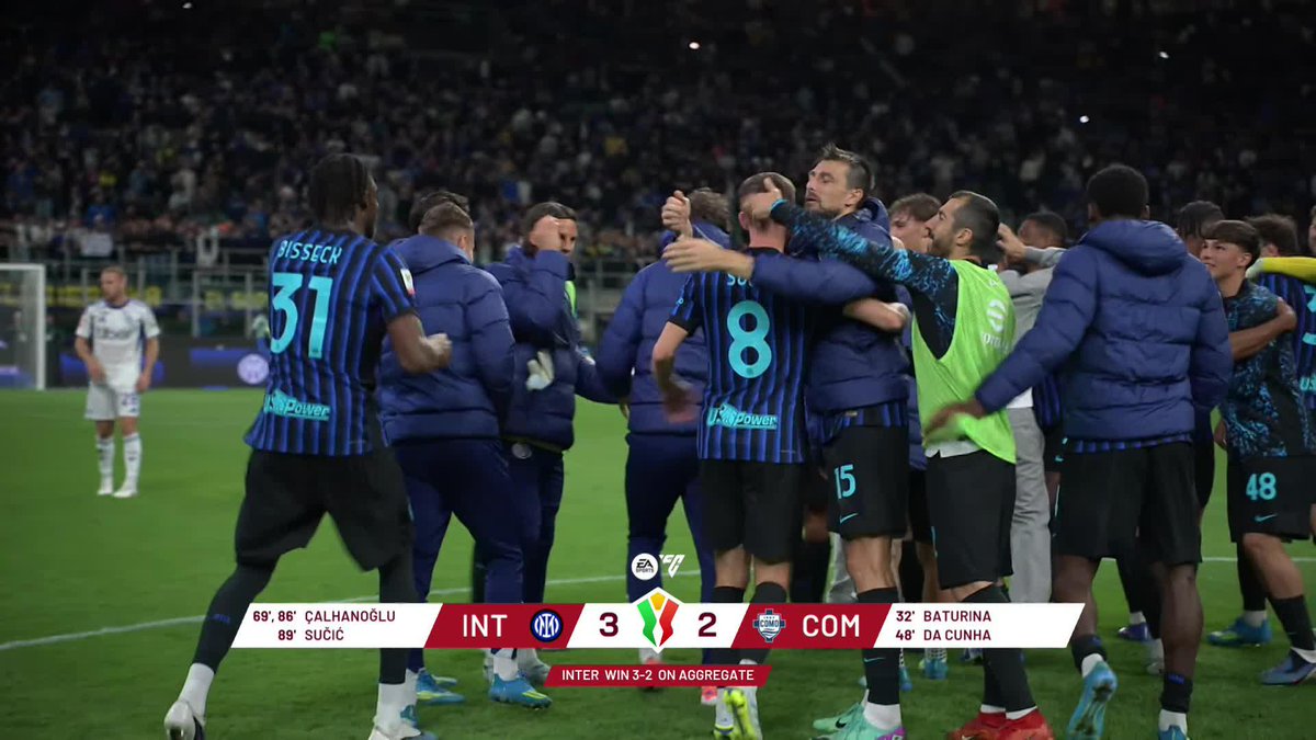 Inter are Coppa Italia final bound and eyeing up a potential double that seemed so unlikely before a very special comeback against Como 🔵⚫ "It ends improbably. Incredibly." 🎙️