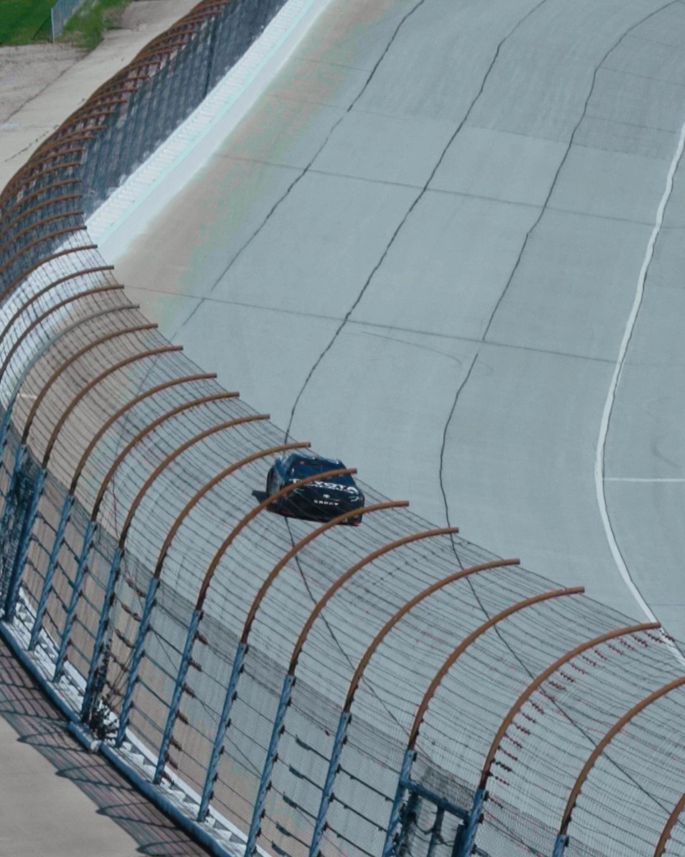 It's good to see you, old friend. Today, cars are back on track at Chicagoland Speedway for a Goodyear Racing tire test ahead of July's race weekend.