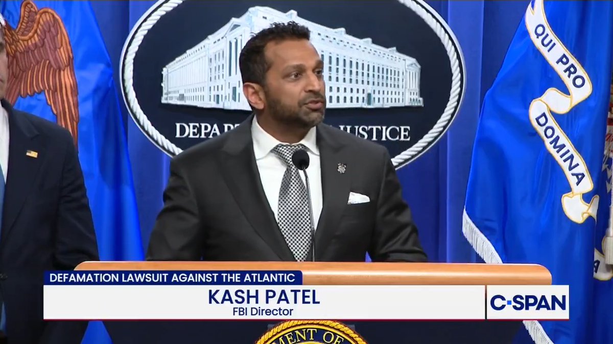 Q: "Can you say definitively that you have not been intoxicated or absent during your tenure as FBI Director?" .FBI Director Kash Patel: "I can say unequivocally that I never listen to the fake news mafia."