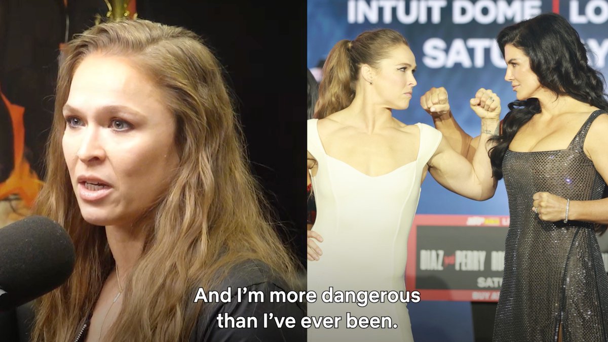 .Ronda Rousey has had enough of the age talk ahead of her fight against Gina Carano: "I'm more dangerous than I've ever been." 😤 🎙️ The Breakfast Club video podcasts are now on Netflix