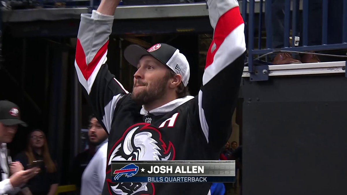 JOSH ALLEN HAS THE CROWD BUZZING IN BUFFALO!!! 📣 #StanleyCup 🇺🇸: ESPN 🇨🇦: Sportsnet &amp; TVA Sports 2