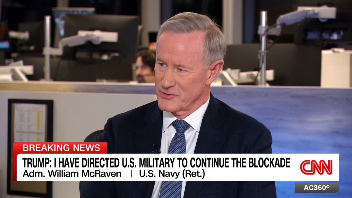 Retired Navy Admiral William McRaven says U.S. negotiations with Iran are at an impasse, and "somebody's going to have to blink." He adds, "Right now, it appears the Iranians have more of the leverage than we do."