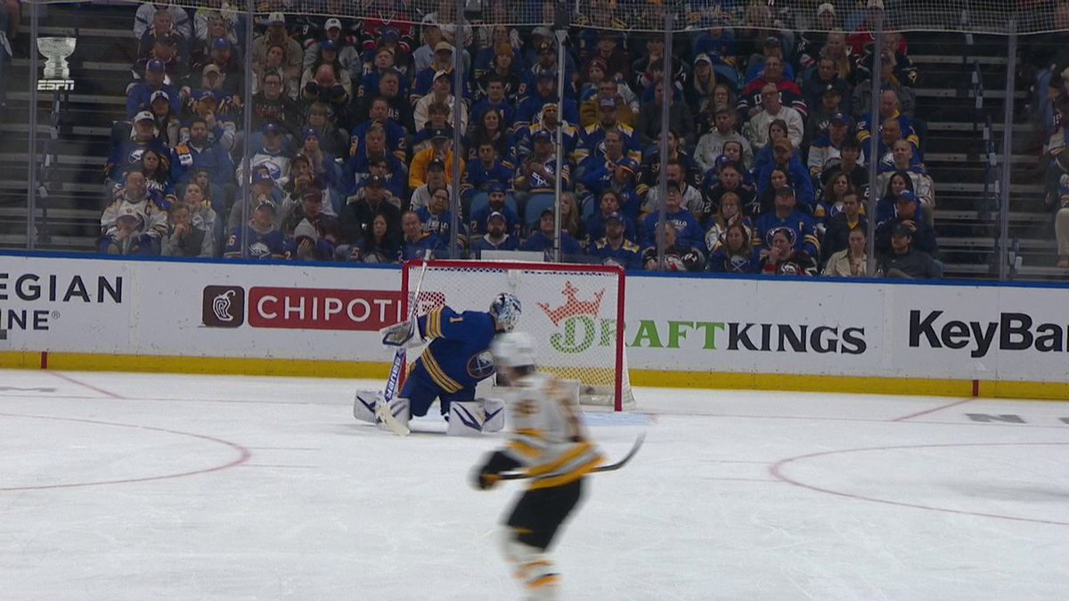 BRUINS SCORE FROM CENTER ICE 😱 Watch Bruins-Sabres on ESPN and the ESPN App! 👀