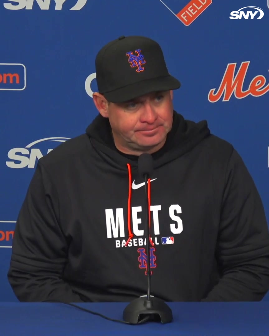 "It sucks because you're feeling good, especially with the way the game was developing there" Carlos Mendoza talks about the Mets losing tonight after going out to a 3-0 lead with Nolan McLean on the mound: