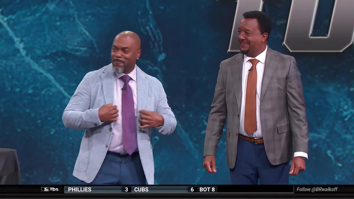 With Lord Stanley in the TBS studio tonight, JIMMY ROLLINS made his NHL starting lineup of all MLB players... and included himself 🔥😂