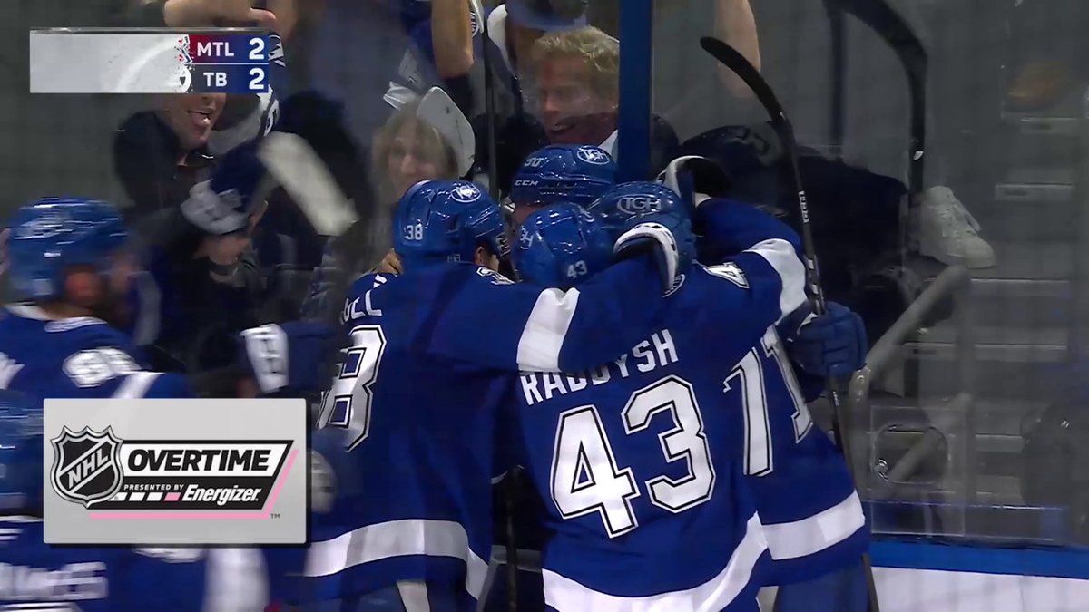 J.J. MOSER DELIVERS THE @ENERGIZER OT WINNER TO TIE THE SERIES AT ONE!!! 🤩 #StanleyCup