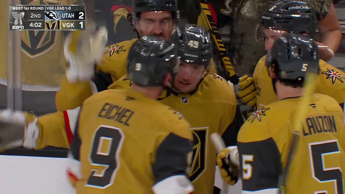 Ivan Barbashev answers back to even things up for the y - Vegas Golden Knights! ⚔️ #StanleyCup 🇺🇸: ESPN 2 🇨🇦: Sportsnet &amp; TVA Sports 2