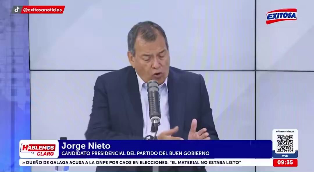 🇵🇪 Jorge Nieto defiende a Piero Corvetto: “Quieren capturar la ONPE”.