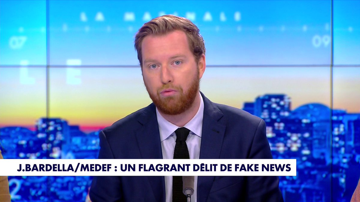 L'édito de Thomas Bonnet : «Jordan Bardella / Medef : un flagrant délit de fake news» dans #LaMatinale