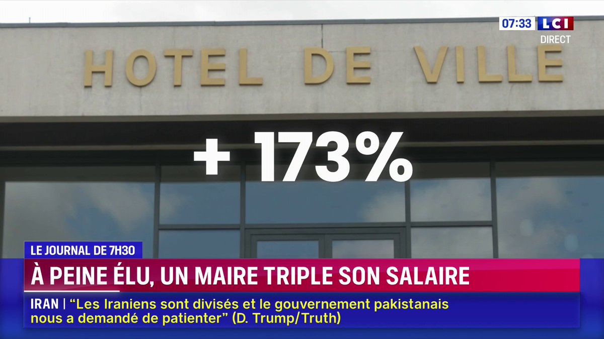 💸 À peine élu, le maire de Soisy-sous-Montmorency, dans le Val-d’Oise, triple son salaire ! L’indemnité de fonction passe de 1 506 € (2020) à 4 110 € (2026), soit une hausse de 173 %. Du jamais vu en France, ce qui suscite l’indignation de l’opposition