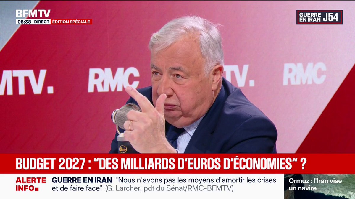 Finances publiques: "On n'a pas dit totalement la vérité aux Français", lance Gérard Larcher, président du Sénat
