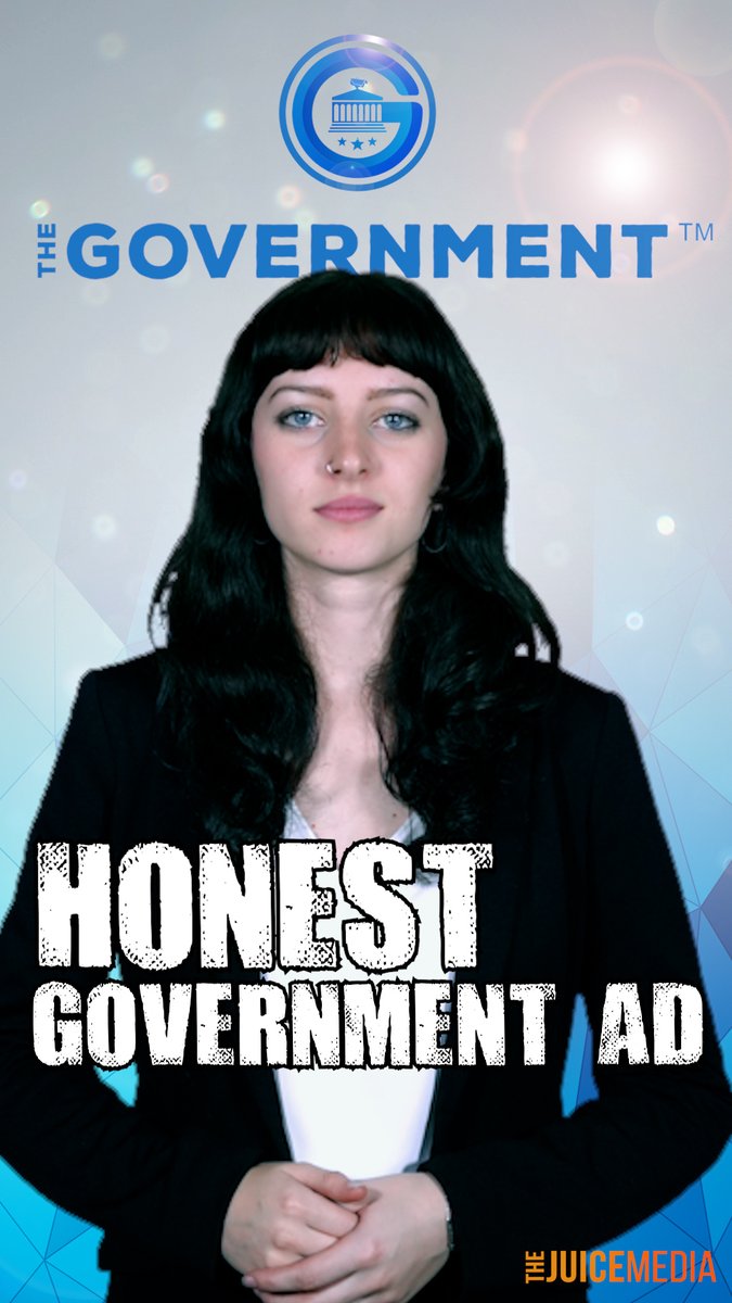 The Government™ made an ad about what's happening, and it's surprisingly honest and informative. We're on patreon: