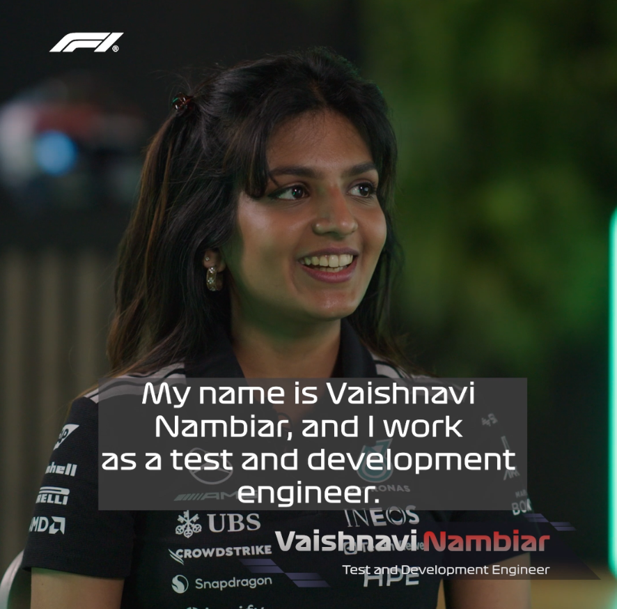 From Mumbai to Mercedes... Test and Development Engineer Vaishnavi joins Fred for a tour of Lauda Drive and to talk through her journey from India to the pinnacle of motorsport 👏 Watch the latest 'Formula 1: My Untold Story' now!