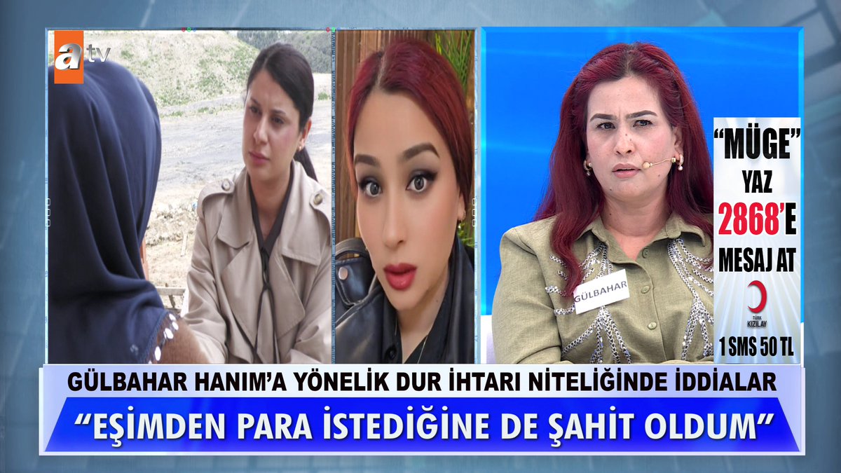 Gülbahar Hanım'a yönelik dur ihtarı niteliğinde iddialar. ''Eşimden para istediğine de şahit oldum'' #MügeAnlıİleTatlıSert #MügeAnlı atv