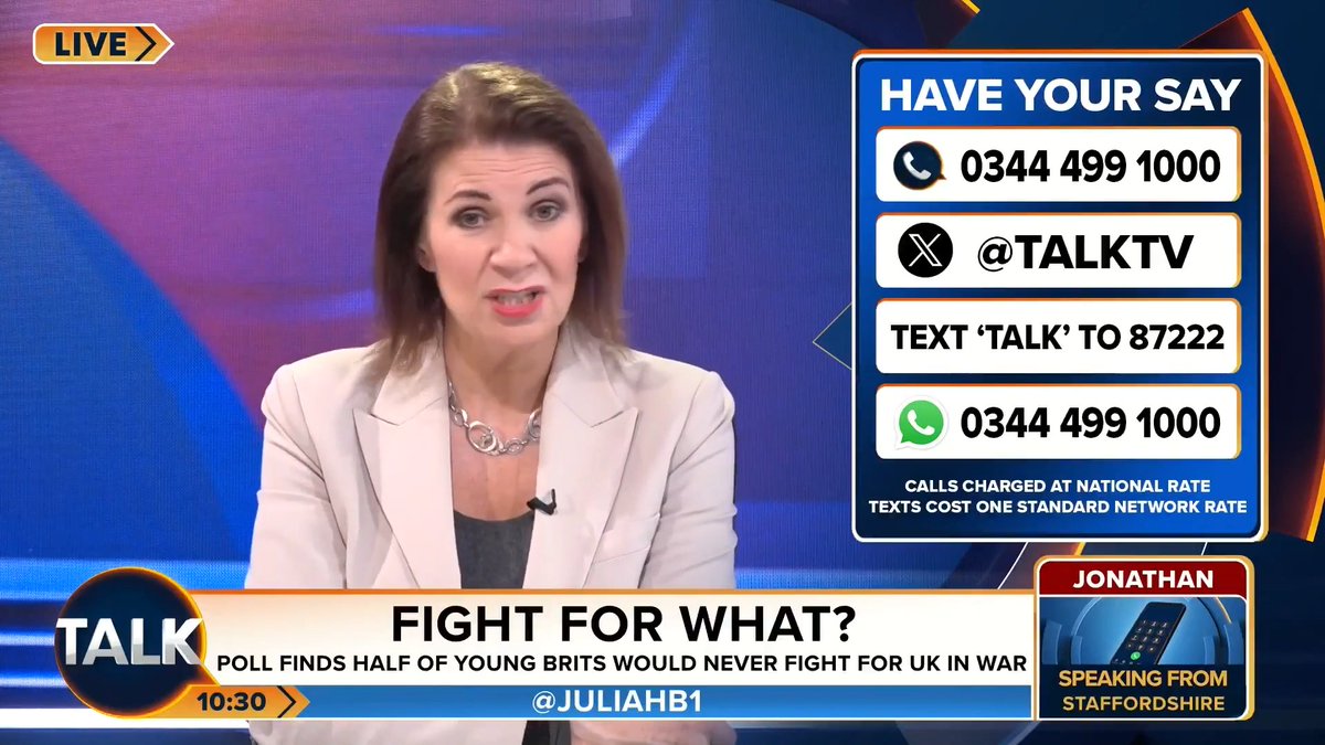 🚨"Who is fighting for them? This country is a disgrace." Veteran Jonathan in Staffordshire asks why anyone would want to fight for Britain when SAS soldiers are being dragged through the courts. Julia Hartley-Brewer