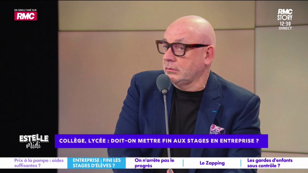 🎓 Collège, lycée : doit-on mettre fin aux stages en entreprise ? 🎙️ frédéric hermel🇫🇷 : "Ça n'a aucun intérêt ! Ce sont souvent des charges pour les entreprises, on ne sait pas quoi en faire... Je ne vois pas comment un gamin de 15 ans, on peut lui faire manipuler des palettes..."