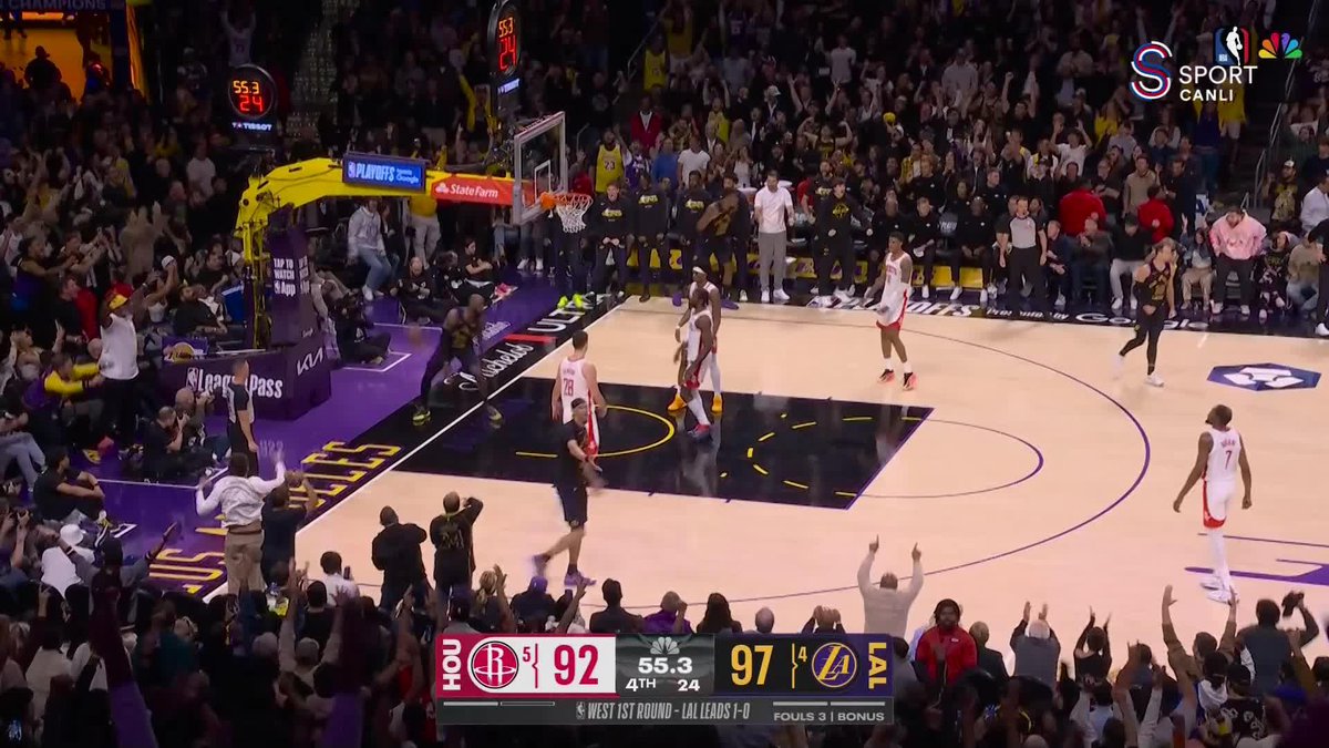 🚨 LEBRON JAMES KRAL MODUNU AÇTI! Lakers, Play Off ikinci maçta evinde Houston Rockets’ı 101-94 mağlup etti. Lebron James 28 Sayı 8 Ribaund 7 Asist Kevin Durant 23 Sayı 6 Ribaund Alperen Şengün 20 Sayı 11 Ribaund 5 Asist 4 Top Çalma