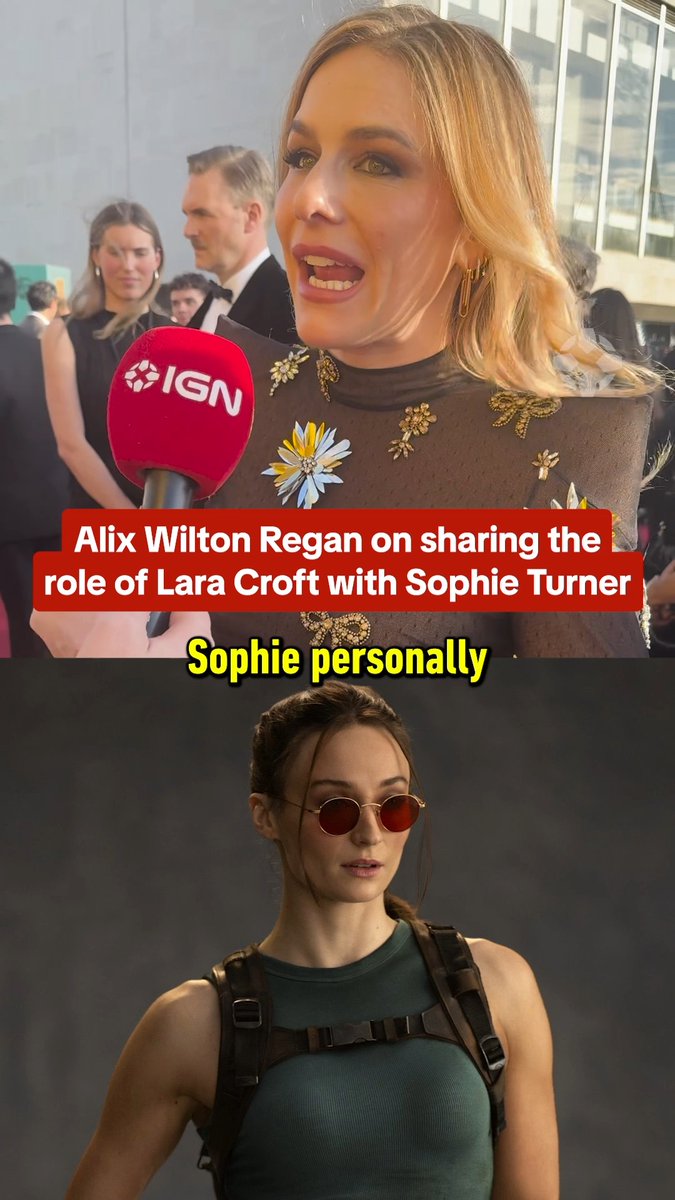 Alix Wilton Regan is excited to share the role of Lara Croft with Sophie Turner #TombRaider #LaraCroft #PrimeVideo