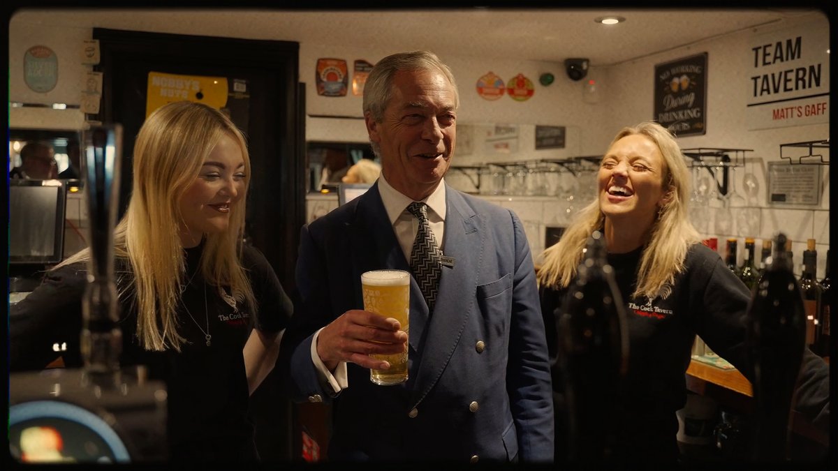 Nigel Farage is the only party leader out meeting the great British public. ☀️