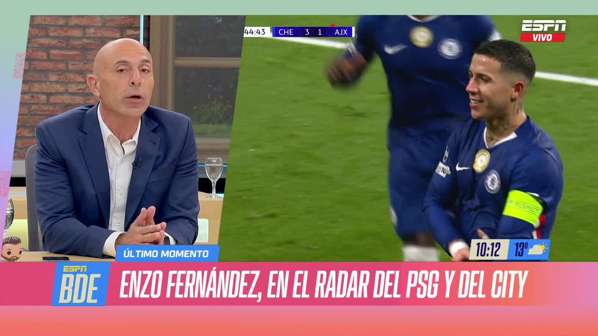 🚨 ¿CAMBIO DE AIRES PARA ENZO FERNÁNDEZ? Informa Gustavo Yarroch que el PSG tendría en carpeta a ENZO FERNÁNDEZ de cara a la próxima temporada 👀 Atención, además, al posible interés del MANCHESTER CITY... 📺 #BuenDíaESPN | #DisneyPlus Plan Premium