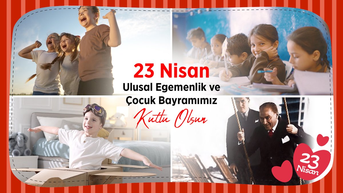 Gazi Mustafa Kemal Atatürk’ün geleceğimizin güvencesi, yaşama sevincimiz olan çocuklarımıza armağan ettiği 23 Nisan Ulusal Egemenlik ve Çocuk Bayramımız kutlu olsun. #ZiraatBankası #23Nisan #UlusalEgemenlikveÇocukBayramı