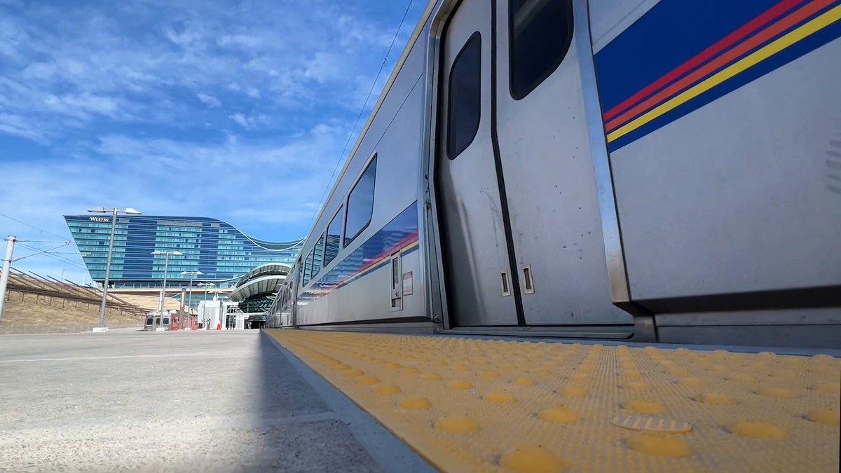 The Train to the Plane celebrates 10 years of service today! 🚆✨ Since its 2016 debut, the RTD A Line has welcomed over 59 million customers and traveled 11.7 million miles. Consider this Earth-friendly, cost-effective option for your next trip. #EarthDay #RideRTD
