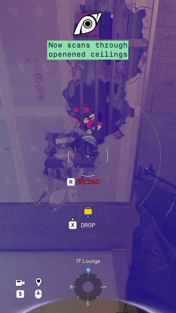Is there any footprint Jackal can't see? Jackal can now scan footprints through destroyed ceilings