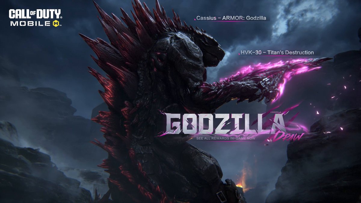 Titan level firepower incoming 💥 Unlock Cassius - ARMOR: Godzilla and the Legendary HVK-30 – Titan's Destruction in The Godzilla Draw on April 24th, 5 PM PT!