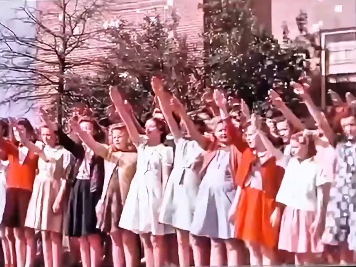 The United States Bellamy Salute. Similar to the Roman Salute, this salute was used to pledge allegiance to America.