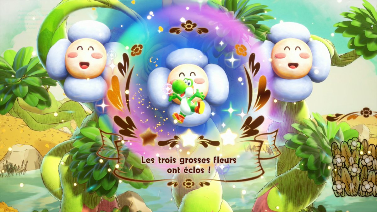 Yoshi and the Mysterious Book gameplay from the beginning of the game. The art style they went with is fantastic.