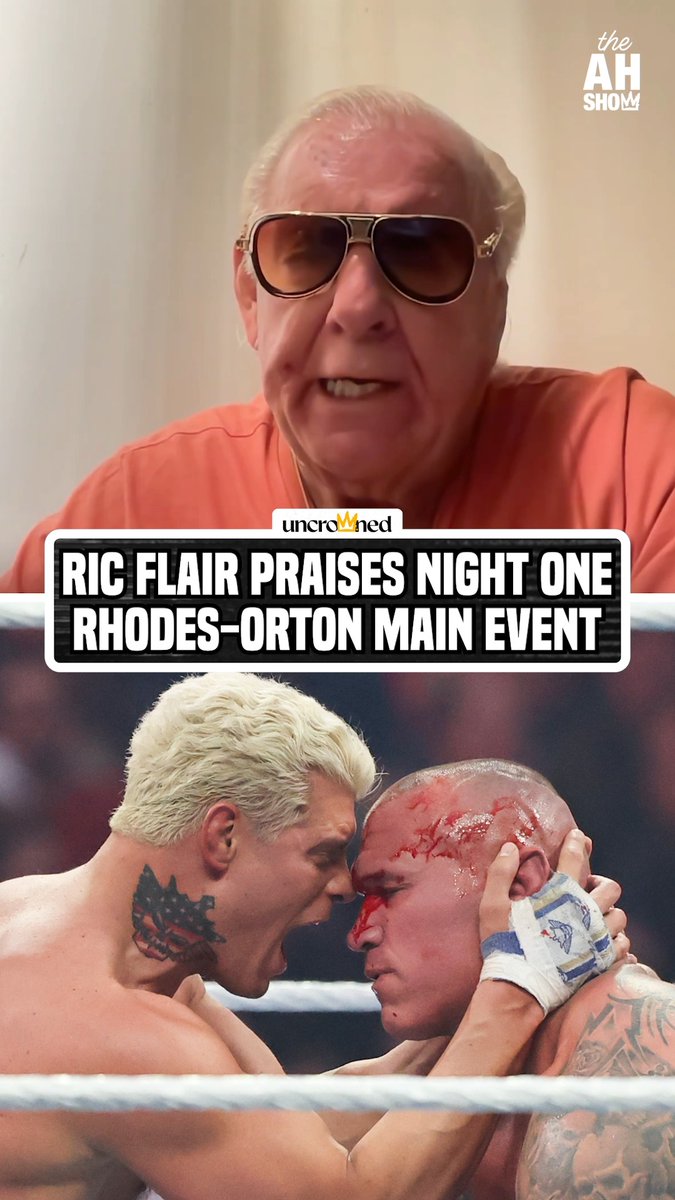 Unlike most WWE fans, Ric Flair really enjoyed the #WrestleMania night one main event 👏 #HelwaniShow