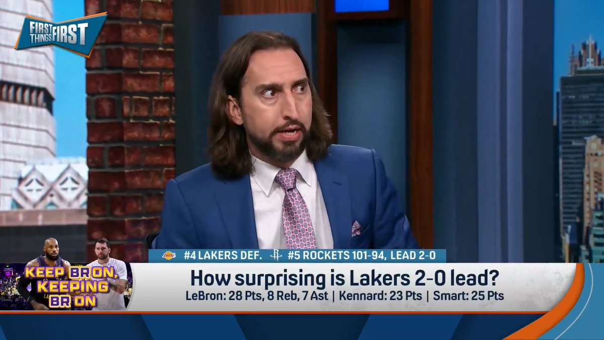 “I’ll be the first to say Bron, I’m sorry. I, along with every other person in the media, underestimated him a bit.” nick wright reacts to the Lakers 2-0 lead:
